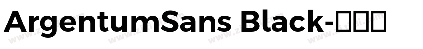 ArgentumSans Black字体转换